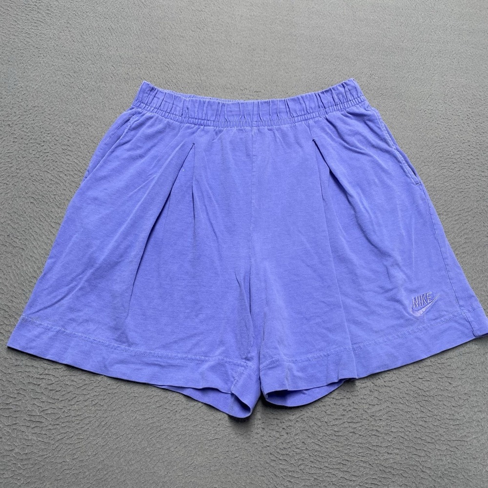 Nike Shorts Womens Small Purple Sweat Elastic Waist 6 In Pockets Athletic Gym